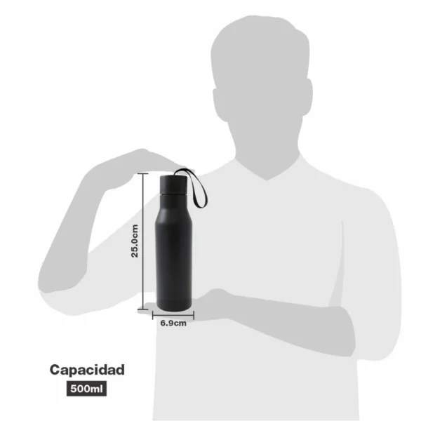 Link botella térmica de acero inoxidable doble pared 500 ml con logotipo empresarial grabado