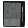 Set ejecutivo SENSE con bolígrafo de aluminio y libreta de poliuretano en caja de regalo negro mate