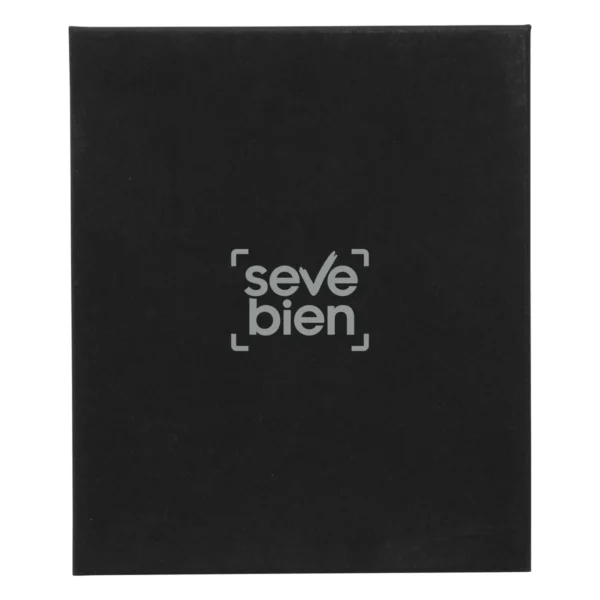 Set ejecutivo SENSE con bolígrafo de aluminio y libreta de poliuretano en caja de regalo negro mate