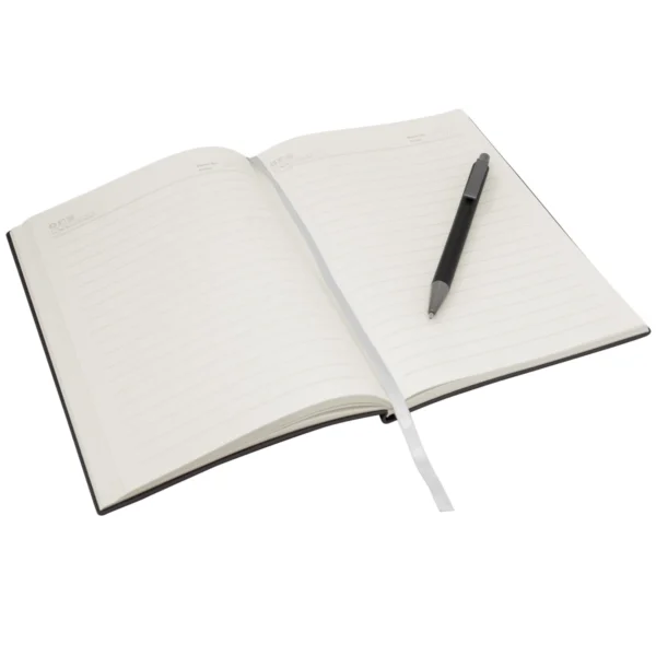 Set ejecutivo SENSE con bolígrafo de aluminio y libreta de poliuretano en caja de regalo negro mate