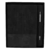 Set ejecutivo SENSE con bolígrafo de aluminio y libreta de poliuretano en caja de regalo negro mate