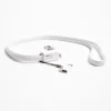 Cable Cargador LIXUS de silicón en blanco y negro con conectores para Android y iOS y clip porta gafete