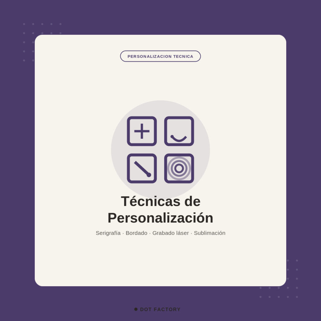 Técnicas de personalización de artículos promocionales Dot Factory