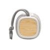 Parlante Bluetooth JASPER con superficie superior de bambú y cuerpo de tela, presentado en caja de regalo kraft, imagen 5