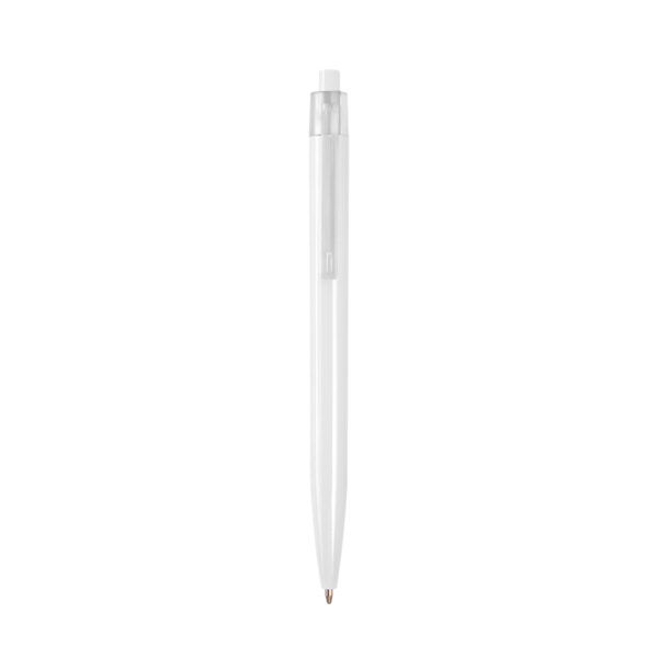 Bolígrafo CRAY retráctil de plástico ABS con cuerpo brillante y clip transparente para personalización con logo empresarial, imagen 3