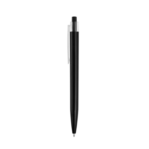 Bolígrafo CRAY retráctil de plástico ABS con cuerpo brillante y clip transparente para personalización con logo empresarial, imagen 9