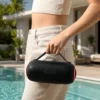 Bocina bluetooth TURBO con malla metálica, iluminación LED multicolor y caja de regalo Kraft para empresas