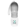 Botella Bebedero PUG de plástico ABS con recipiente bebedero integrado y correa de poliéster, capacidad 350 ml