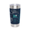 Mug térmico VETRO de doble pared en acero inoxidable 650 ml con acabado mate y tapa transparente