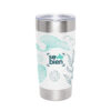 Mug térmico VETRO de doble pared en acero inoxidable 650 ml con acabado mate y tapa transparente