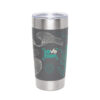 Mug térmico VETRO de doble pared en acero inoxidable 650 ml con acabado mate y tapa transparente
