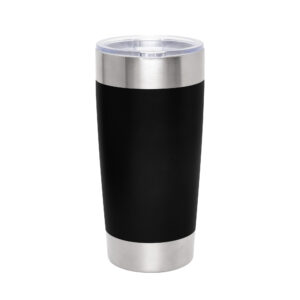 Mug térmico VETRO de doble pared en acero inoxidable 650 ml con acabado mate y tapa transparente