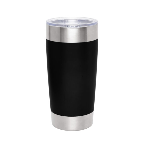 Mug térmico VETRO de doble pared en acero inoxidable 650 ml con acabado mate y tapa transparente