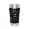 Mug térmico VETRO de doble pared en acero inoxidable 650 ml con acabado mate y tapa transparente