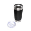 Mug térmico VETRO de doble pared en acero inoxidable 650 ml con acabado mate y tapa transparente
