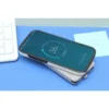 Power Bank Poti cargador inalámbrico plegable con acabado tipo curpiel y tarjetero integrado