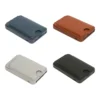 Power Bank Poti cargador inalámbrico plegable con acabado tipo curpiel y tarjetero integrado