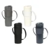 Termo Bokeo de acero inoxidable con funda de PU y tapa de PP, capacidad 730 ml, personalizado con logotipo de empresa