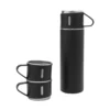 Termo TRITER set de termo y tres tazas de acero inoxidable con acabado mate y caja Kraft