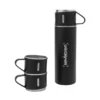 Termo TRITER set de termo y tres tazas de acero inoxidable con acabado mate y caja Kraft