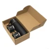 Termo TRITER set de termo y tres tazas de acero inoxidable con acabado mate y caja Kraft