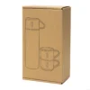 Termo TRITER set de termo y tres tazas de acero inoxidable con acabado mate y caja Kraft