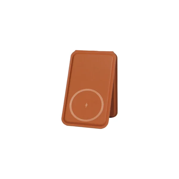 Cargador 3 en 1 Borjomi plegable en curpiel con superficie magnética para celular, base para audífonos y área de c — vista 01
