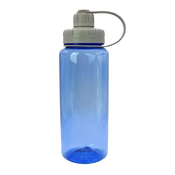 Cilindro para agua Tropical de PET con capacidad de 1 litro, tapa de rosca y correa, listo para personalizar con l — vista 03