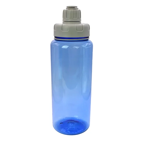 Cilindro para agua Tropical de PET con capacidad de 1 litro, tapa de rosca y correa, listo para personalizar con l — vista 04
