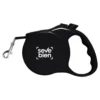 Correa retráctil DOBERMAN con carcasa ABS mate, cinta de nylon extensible 3 metros y mosquetón metálico giratorio 360° color Negro, imagen 3