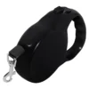 Correa retráctil DOBERMAN con carcasa ABS mate, cinta de nylon extensible 3 metros y mosquetón metálico giratorio 360° color Negro, imagen 4
