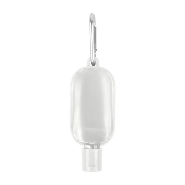 Gel Sanitizante Alyra con gancho metálico tipo carabina en plástico, envase portátil recargable con tapa de cierre — vista 04