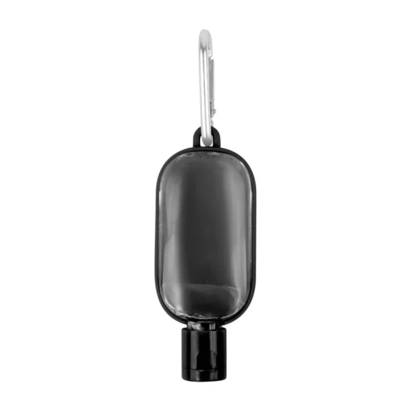 Gel Sanitizante Alyra con gancho metálico tipo carabina en plástico, envase portátil recargable con tapa de cierre — vista 07