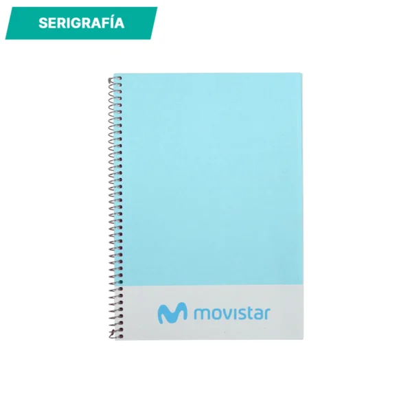 Libreta Kolossi con cubierta rígida de bambú y encuadernación en espiral, formato 17.6x25 cm, 80 hojas rayadas — vista 03