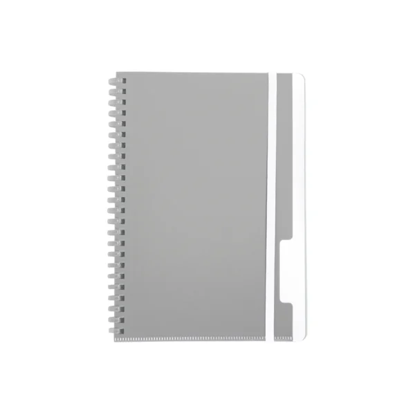 Libreta Tala con cubierta de polipropileno mate, espiral blanda, banda elástica y folder integrado, formato A5 — vista 08