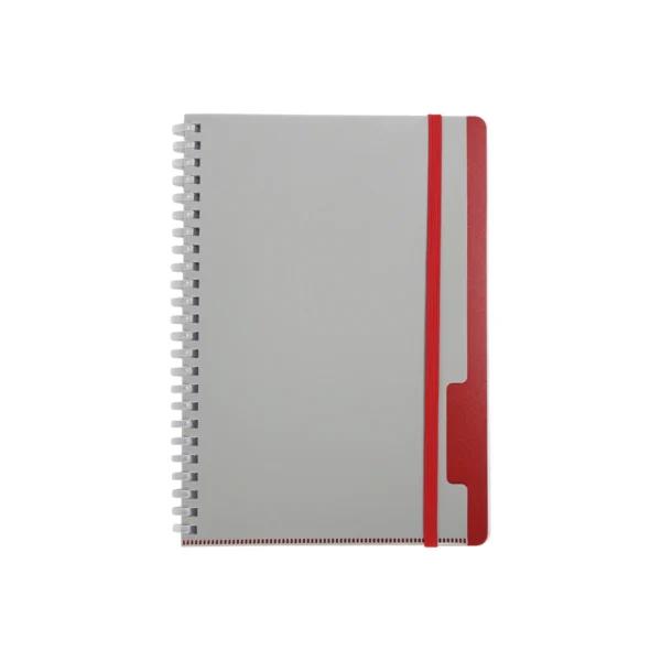 Libreta Tala con cubierta de polipropileno mate, espiral blanda, banda elástica y folder integrado, formato A5 — vista 10
