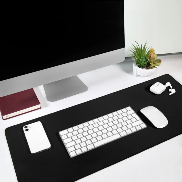 Mouse Pad de Escritorio Yir N de 70x30 cm con superficie de poliéster y base antiderrapante, personalizado con log — vista 04