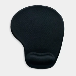 Mouse Pad Loen de 18x21 cm con cojín de gel para muñeca y base antiderrapante, superficie textil en color negro — vista 01