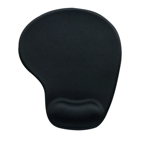 Mouse Pad Loen de 18x21 cm con cojín de gel para muñeca y base antiderrapante, superficie textil en color negro — vista 02