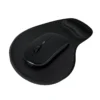 Mouse Pad Loen de 18x21 cm con cojín de gel para muñeca y base antiderrapante, superficie textil en color negro — vista 03