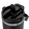 Mug térmico RODAS de doble pared sellado al vacío, 880 ml, acabado powder coat mate con asa metálica y tapa 2 en 1