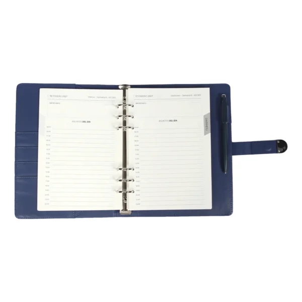 Set de Agenda Premium Bati con bolígrafo y caja de regalo personalizados con logotipo corporativo — vista 03