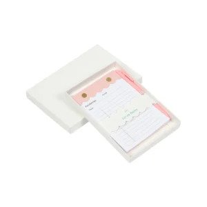 Set de notas Mestia con cubierta de poliuretano, 80 hojas perforadas y bolígrafo integrado, formato 10.5x14.8 cm — vista 01