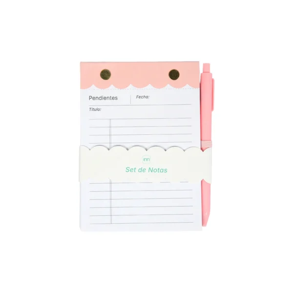 Set de notas Mestia con cubierta de poliuretano, 80 hojas perforadas y bolígrafo integrado, formato 10.5x14.8 cm — vista 09