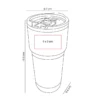 Termo Cher de acero inoxidable con tapa push en varios colores, capacidad 15 oz, personalizable con logo para empr — vista 02