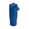 TERMO LOUISE de acero inoxidable doble pared con tapa de rosca, boquilla plegable con popote y asa plegable, capac — vista 02