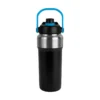 Termo Pulse de acero inoxidable 40 oz con tapa de rosca, popote integrado y asa superior, listo para personalizar — vista 01