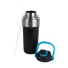 Termo Pulse de acero inoxidable 40 oz con tapa de rosca, popote integrado y asa superior, listo para personalizar — vista 02