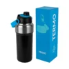 Termo Pulse de acero inoxidable 40 oz con tapa de rosca, popote integrado y asa superior, listo para personalizar — vista 03