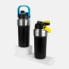 Termo Pulse de acero inoxidable 40 oz con tapa de rosca, popote integrado y asa superior, listo para personalizar — vista 11